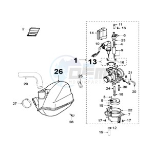 LUDIX 10 ROR SNAKE drawing CARBURETTOR