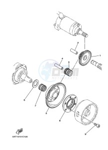 XT250 XT250N (B1UG) drawing STARTER CLUTCH