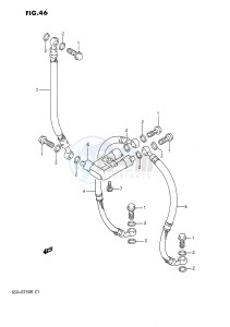 GSX-R750 (E1) drawing FRONT BRAKE HOSE