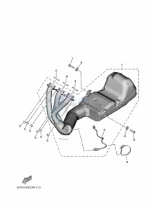 MT-09 MTN890 (B7NJ) drawing EXHAUST