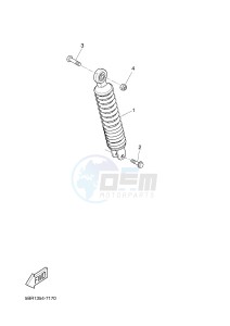 NS50N AEROX NAKED (1PL1 1PL1) drawing REAR SUSPENSION