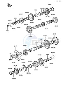 KZ 550 C [LTD] (C3-C4) [LTD] drawing TRANSMISSION -- 82-83 C3_C4- -