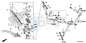 NC750SAG NC750S Europe Direct - (ED) drawing FRONT BRAKE MASTER CYLINDER (NC750SA/ SD)