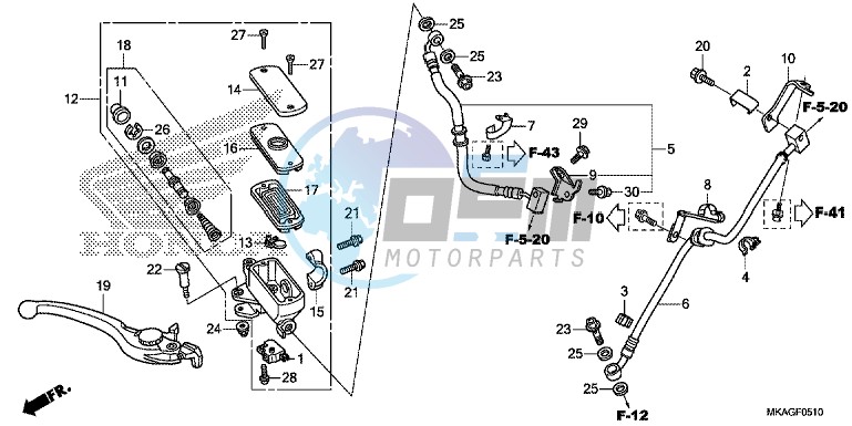 FRONT BRAKE MASTER CYLINDER (NC750SA/ SD)