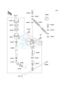 KMX 125 A [KMX 125] (A12-A14) [KMX 125] drawing REAR MASTER CYLINDER