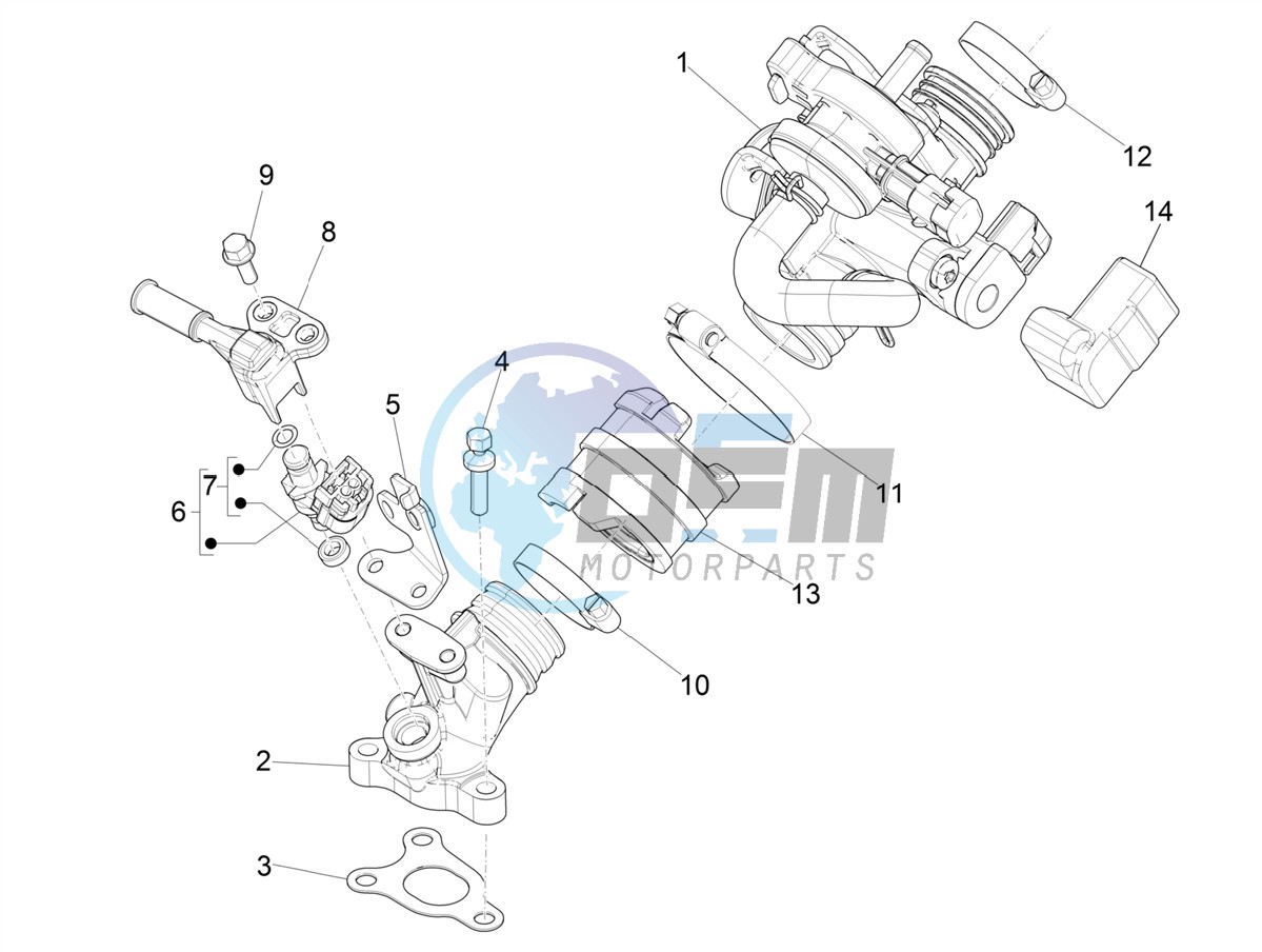 Throttle body - Injector - Induction joint