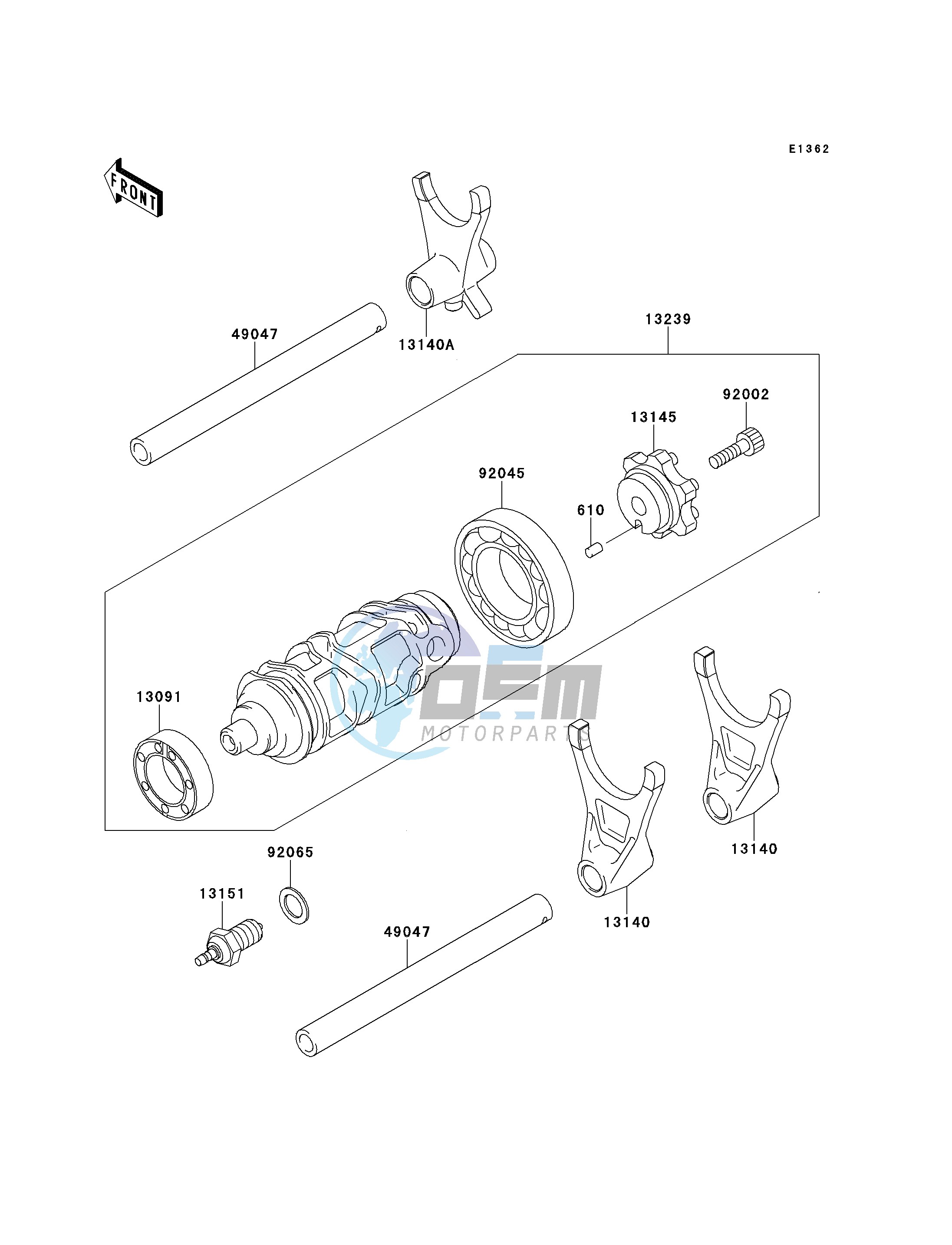 GEAR CHANGE DRUM_SHIFT FORK-- S- -