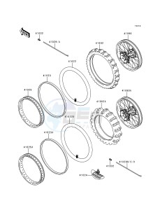 KX 80 R T [KX80] (R2-T3 BIG WHEEL) [KX 80 BIG WHEEL] drawing TIRE-- KX80-R2_R3- -