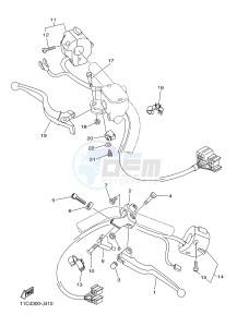 XVS1300A MIDNIGHT STAR (1CS5) drawing HANDLE SWITCH & LEVER