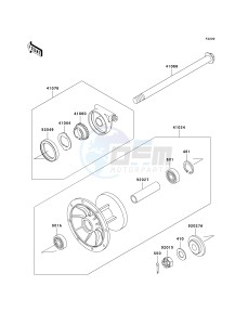 KL 650 A [KLR 650] (A6F-A7F) A7F drawing FRONT HUB