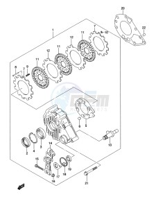 LT-A500XP Z drawing REAR BRAKE ASSY