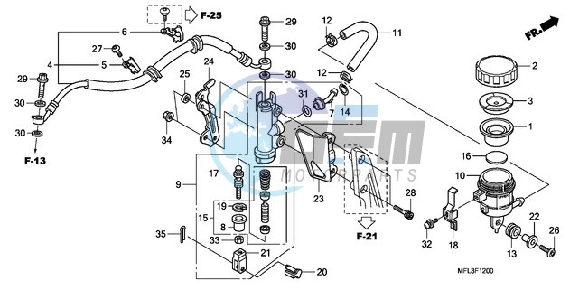 REAR BRAKE MASTER CYLINDER (CBR1000RR)