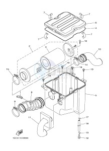 YFM300 RAPTOR 300 (1SC6 1SC7 1SC5) drawing INTAKE