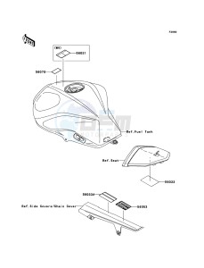 Z750 ZR750L7F GB XX (EU ME A(FRICA) drawing Labels