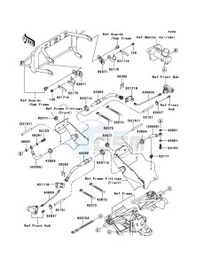 MULE_610_4X4 KAF400ADF EU drawing Front Brake Piping