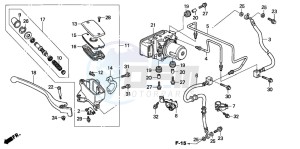 FJS600A SILVER WING drawing FR. BRAKE MASTER CYLINDER (FJS600A3/A4/A5)