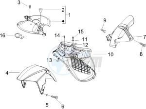 Runner 125 VX 4 (UK) UK drawing Wheel housing - Mudguard