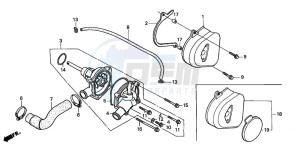 CB600F2 HORNET S drawing WATER PUMP