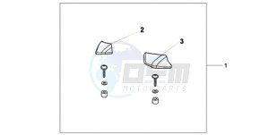 CBF600N9 UK - (E / MKH) drawing PILLION ARM REST SET