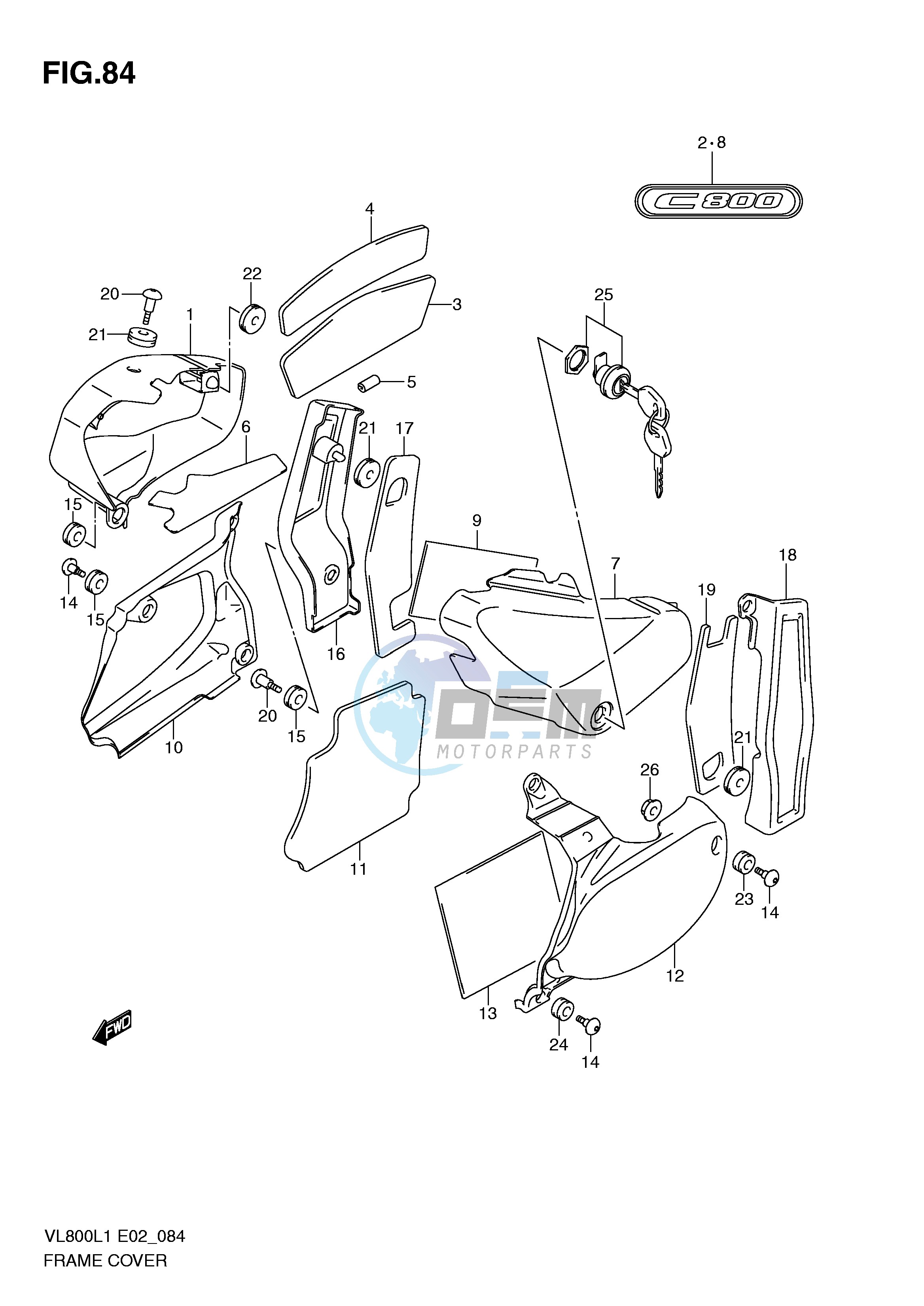 FRAME COVER (VL800CL1 E2)