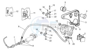 V7 CafÃ¨ 750 drawing Rear brake caliper