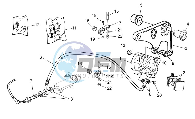 Rear brake caliper