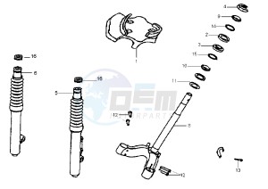 SHARK - 125 cc drawing FRONT FORK