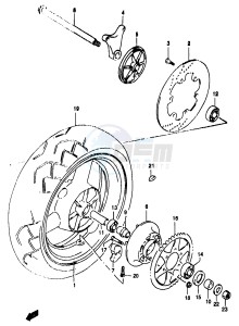 GSF1200A (E18) drawing REAR WHEEL (GSF1200SAV SAW SAX SAY)