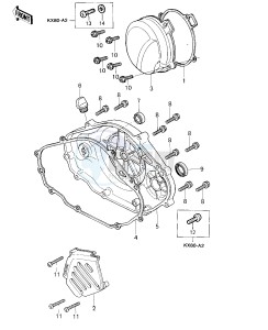 KX 80 A [KX80] (A1-A2) [KX80] drawing ENGINE COVERS