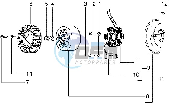 Flywheel magneto