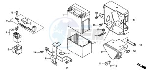 CB250 TWO FIFTY drawing BATTERY/BATTERY BOX