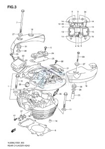 VL800CUE INTRUDER EU drawing REAR CYLINDER HEAD