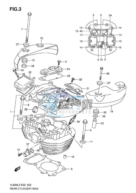 REAR CYLINDER HEAD