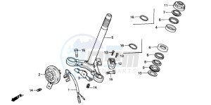 CT110 drawing STEERING STEM