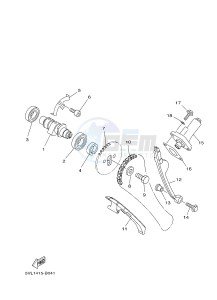 YB125 (2CS5) drawing CAMSHAFT & CHAIN