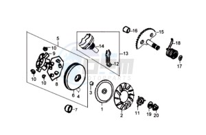 ORBIT 50 25KMH drawing DRIVE PULLEY - GEARED SHAFT