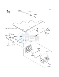 KAF 950 E [MULE 3010 TRANS4X4 DIESEL] (E8F) E8F drawing TAILLIGHT-- S- -