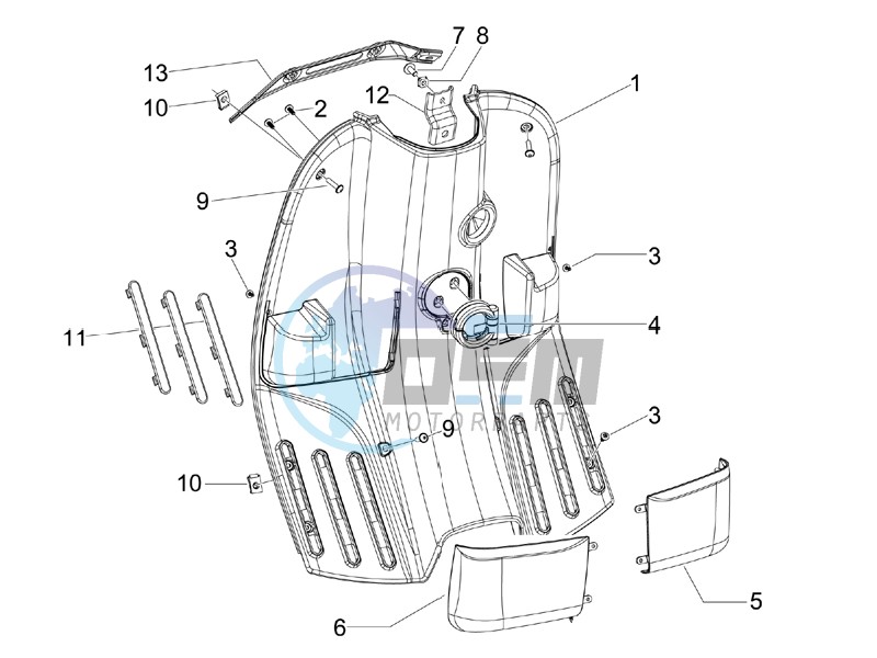 Front glovebox - Knee-guard panel