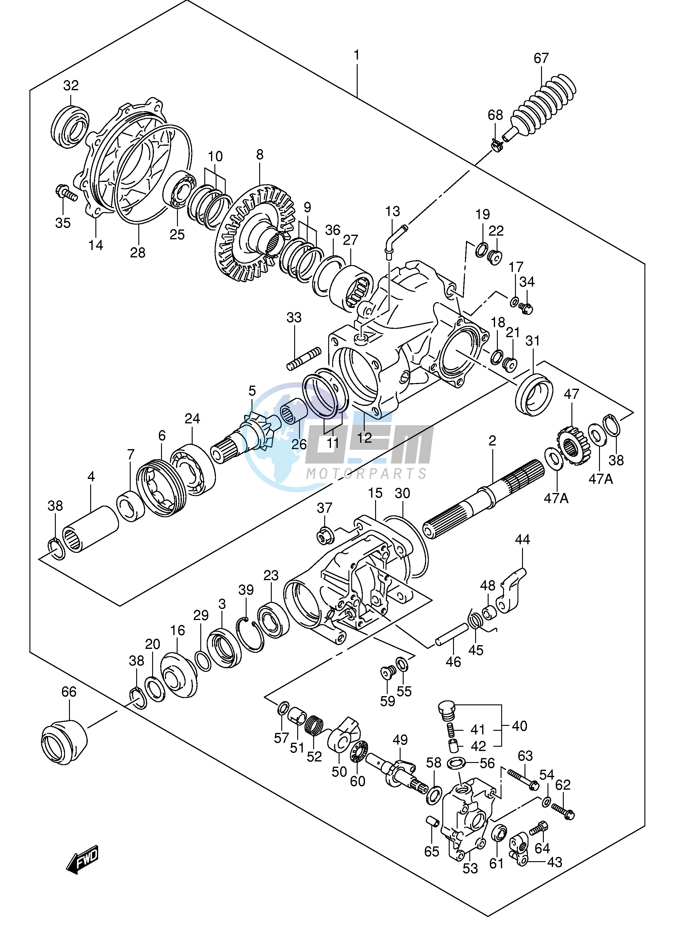 FINAL BEVEL GEAR (REAR)(MODEL K5 K6 K7)