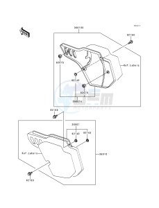 KX 500 E [KX500] (E4-E8) [KX500] drawing SIDE COVERS