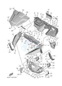 YXF850ES YXF85WPSJ WOLVERINE X (BG4A) drawing FRONT FENDER