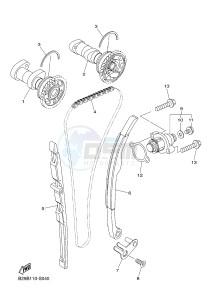 YZ250FX (B29C B29D B29E B29E B29F) drawing CAMSHAFT & CHAIN