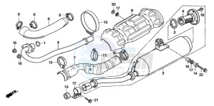 TRX500FE drawing EXHAUST MUFFLER