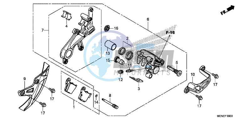 REAR BRAKE CALIPER