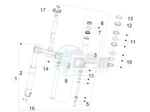 Fly 125 4T/3V ie E3 DT drawing Fork/steering tube - Steering bearing unit