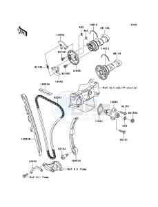 KX450F KX450EBF EU drawing Camshaft(s)/Tensioner