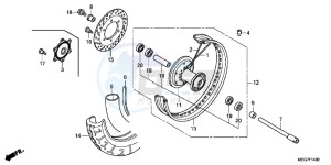 VT750C2BC drawing FRONT WHEEL (VT750C2B/C2S/CS/C/CA)