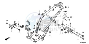 SH125ADD SH125i UK - (E) drawing FRAME BODY