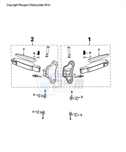 DJANGO 50 4T EVASION drawing FOOTREST