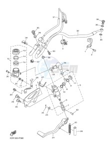 YZF-R1 998 R1 (2CRJ 2CRK) drawing REAR MASTER CYLINDER